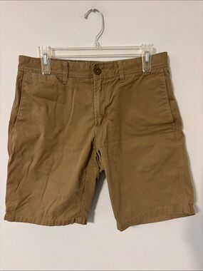 Banana Republic Flat-Front Shorts in Khaki Brown